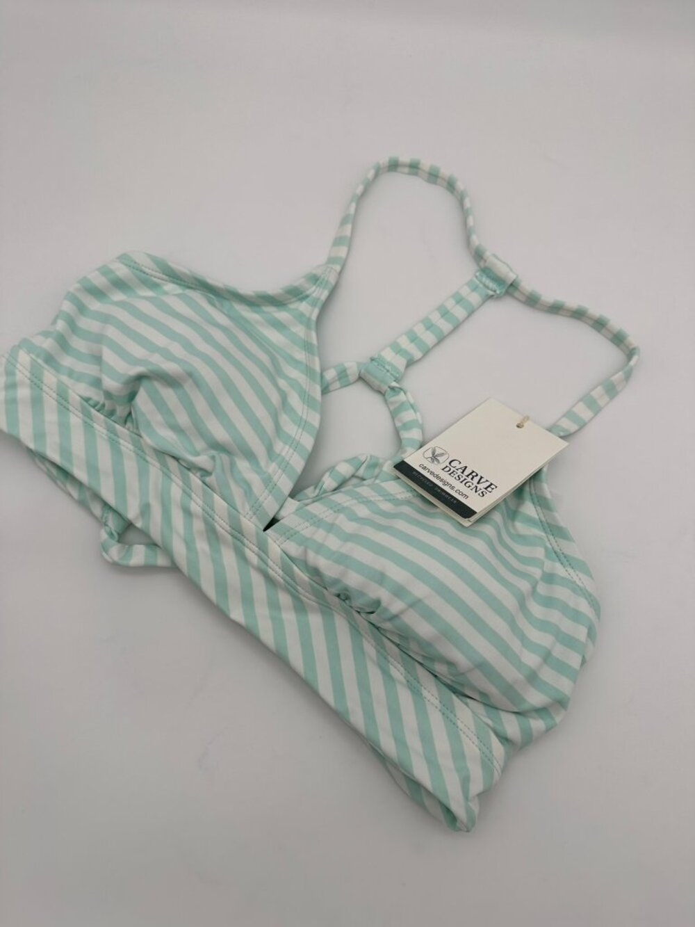 Carve Designs Women's Medium Support Tie‎ Back Bikini Top, Size Large, Regatta